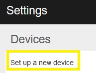 set up a new device