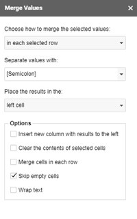 skip empty cells