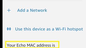 your echo mac address is
