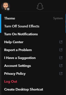 Snapchat Account Settings PC