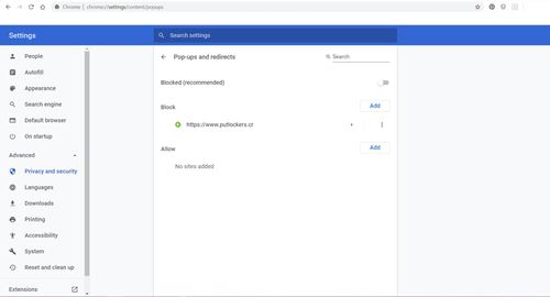block putlocker pop ups