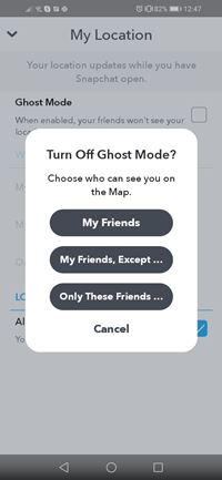 turn off ghost mode