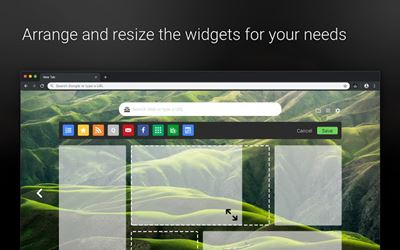 Add widgets to Start - A Better New Tab