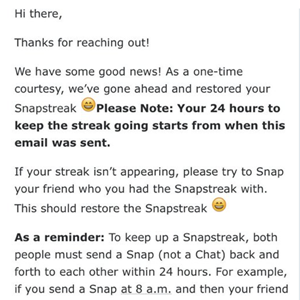 Get Snapchat Streak Back