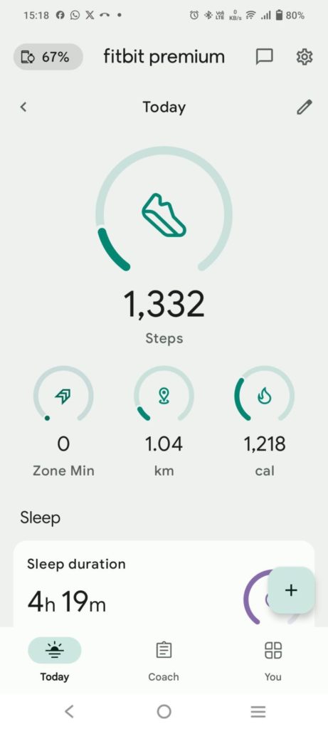 Tap on Device Icon on Fitbit App