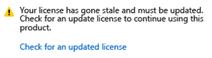 Update Visual Studio License