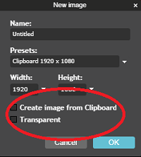 create image from clipboard