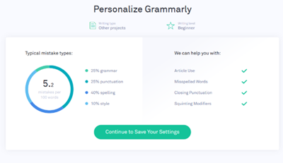 personalise grammarly