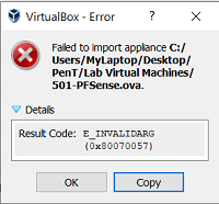 virtualbox error