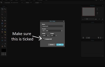 watermark in pixlr