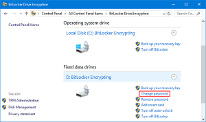 bitlocker options