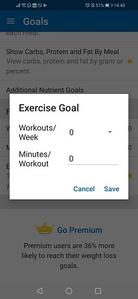exercise goal