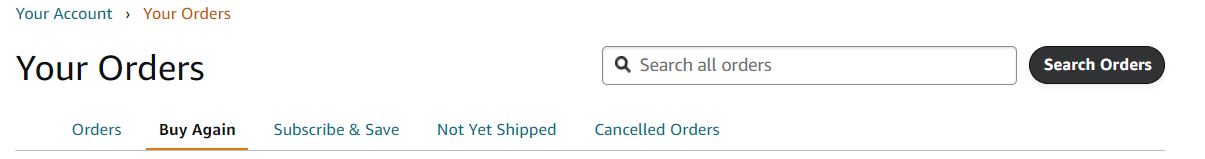 Amazon Buy again option