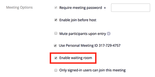 Enable Waiting Room