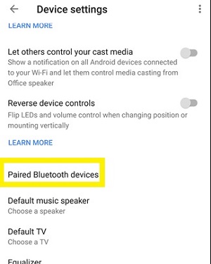 paired bluetooth devices