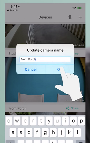 update camera name