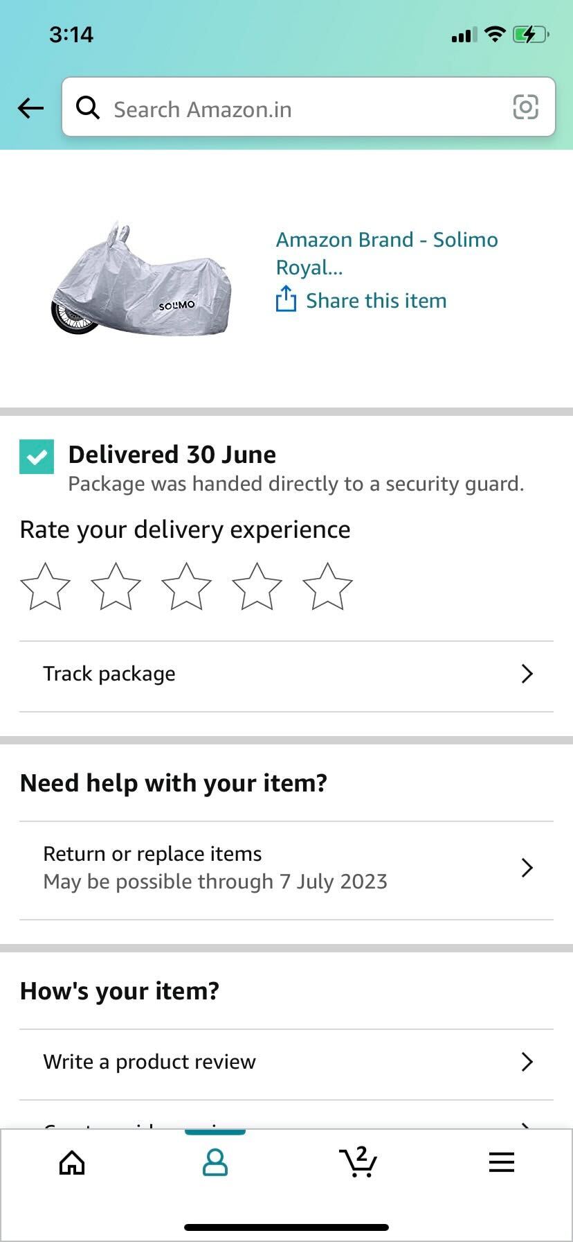 Amazon order Return or replace items