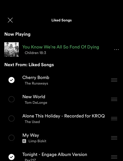 Spotify Clear Queue iPhone