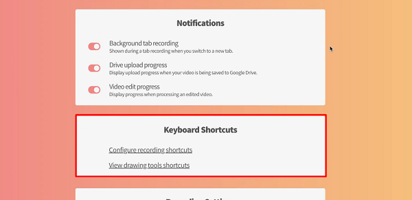 keyboard shortcuts