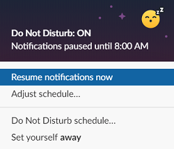 resume notifications now