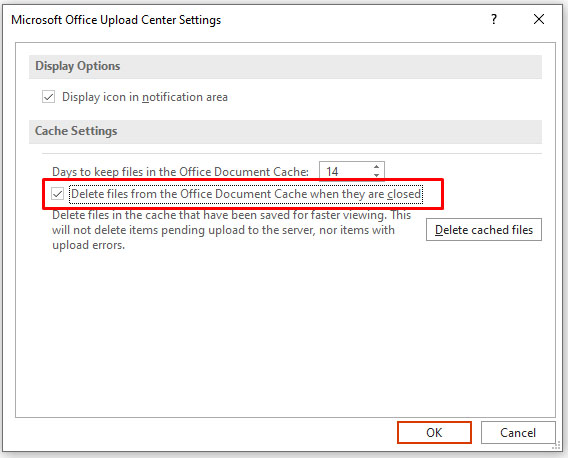 clear excel cache office 2010