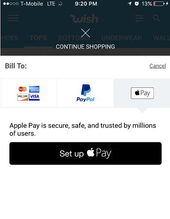 How to Use Apple Pay on Wish App
