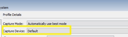 capture device default