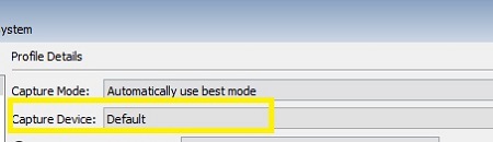 capture device default
