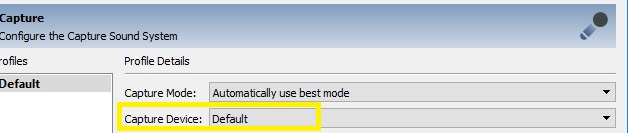 capture device default