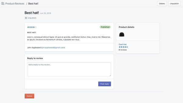 shopify how to add review