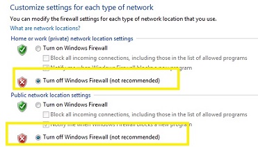 turn off windows firewall