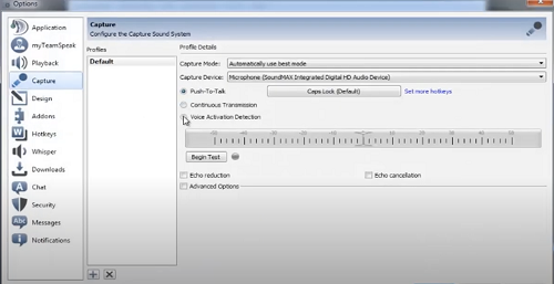 voice activation detection