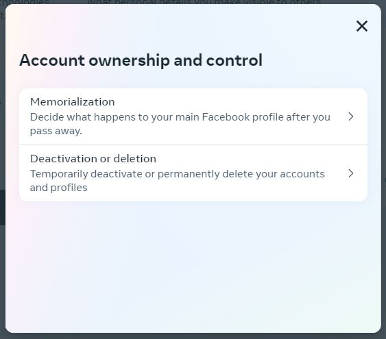 Instagram Account ownership and control