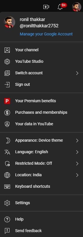 YouTube Settings Web