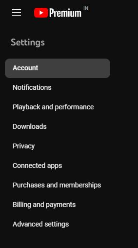 YouTube Web Settings