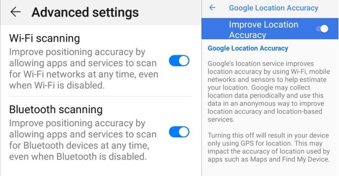 can location services wrong