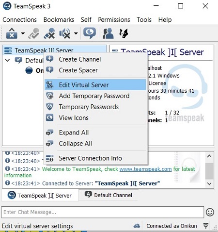 edit virtual server