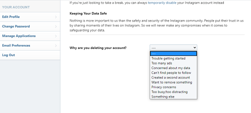 why are you deleting your account