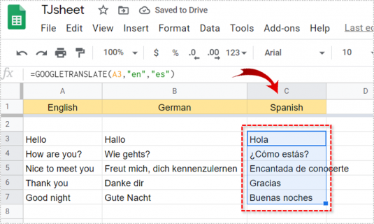 How To Automatically Translate Cells In Google Sheets Cells Tech Junkie How To Automatically Translate Cells In Google Sheets Cells Tech Junkie