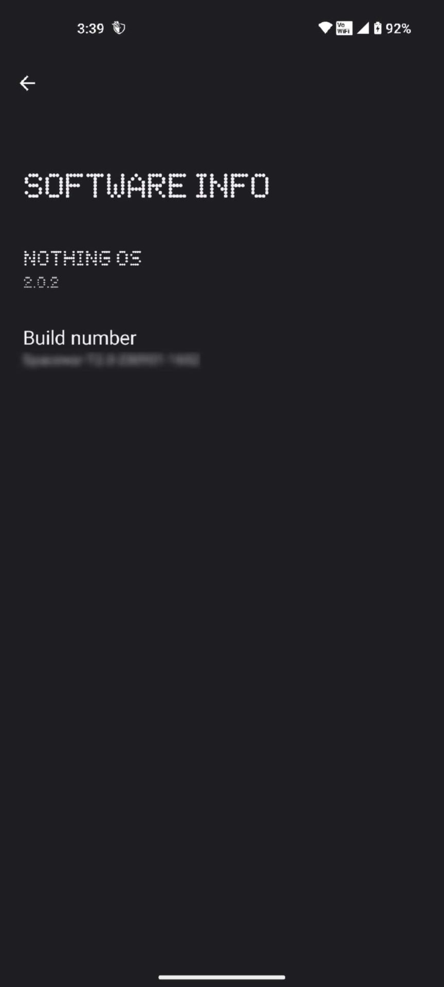 Android Build Number