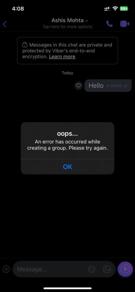 Group Status Viber Block