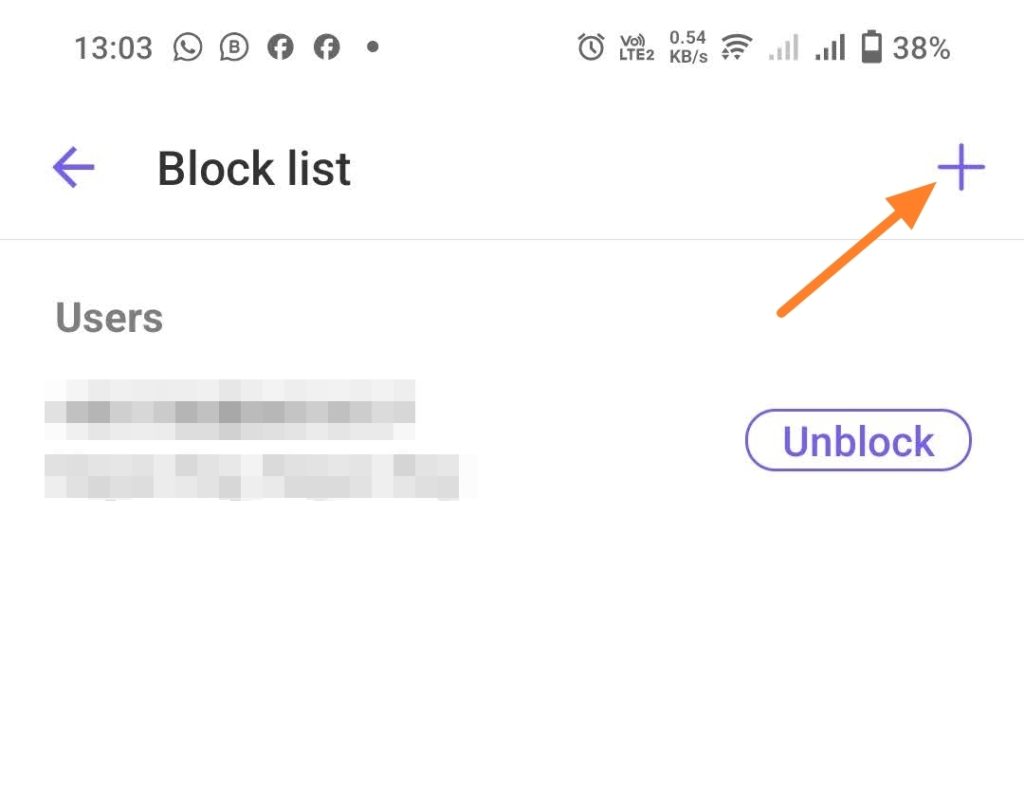 Viber App to Block List