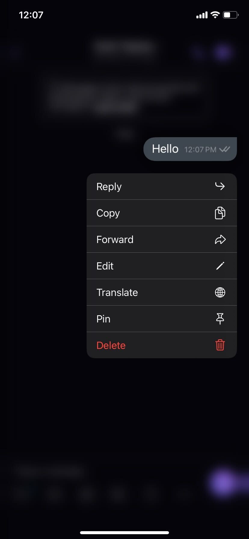 Viber Edit message option