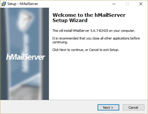 hMailServer installation