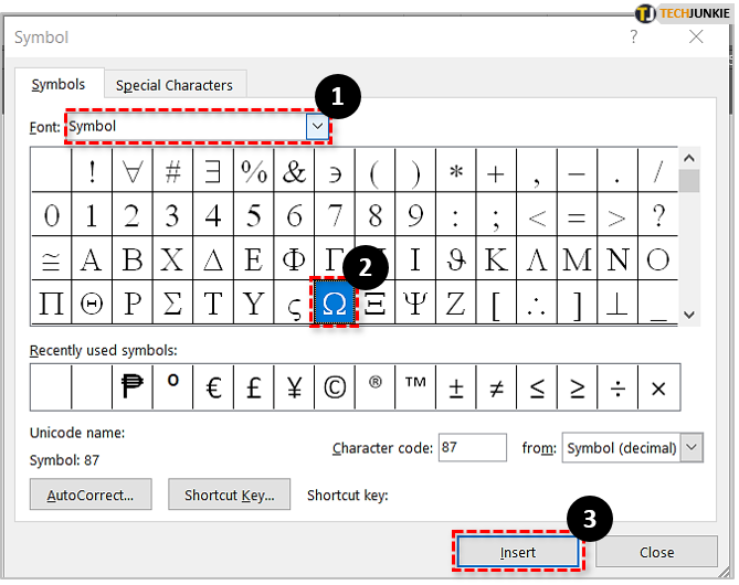 how to get greek letters in excel