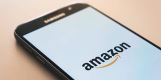 Amazon logo on an Android phone