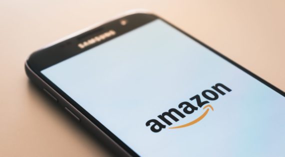 Amazon logo on an Android phone