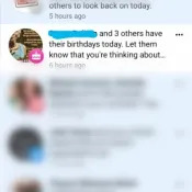Facebook Birthday notification