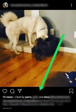 Instagram likes on a post