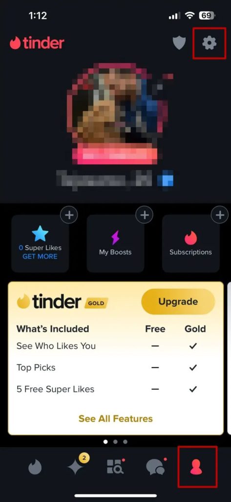 Tinder Profile Settings